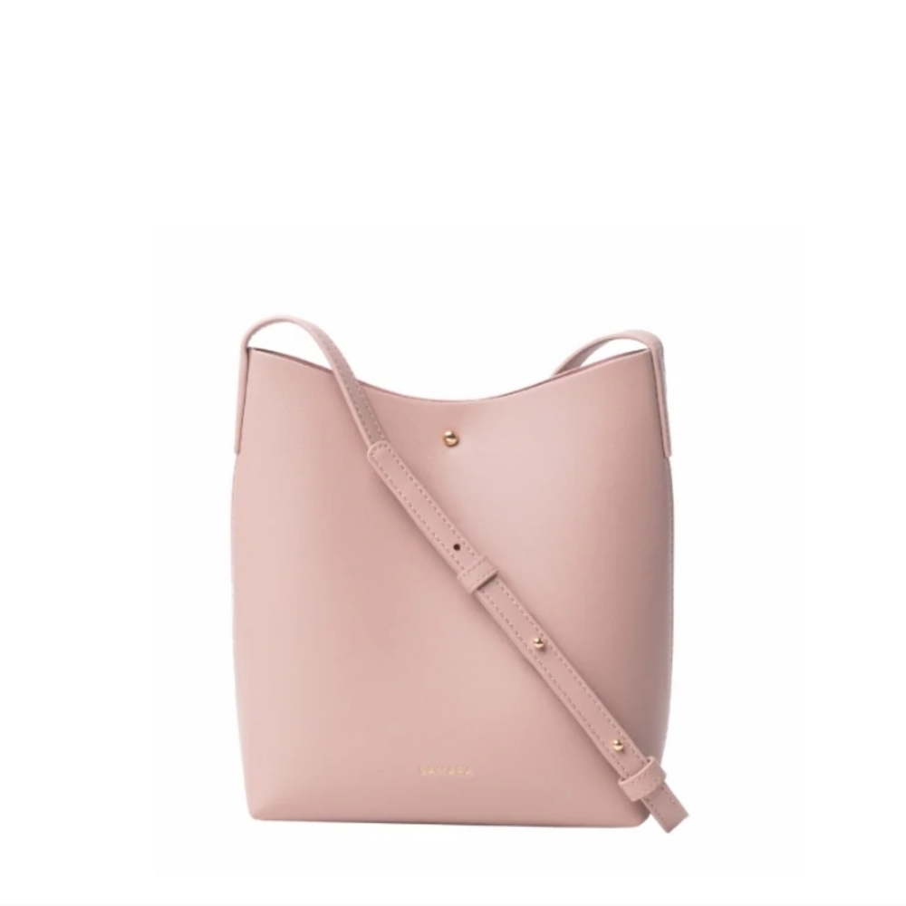 Samara Medium Shoulder Bag Nude Pink w Long Strap